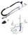 ANODZU Manual Antenna Assembly for Toyota Tacoma 2005-2015 - Includes Antenna Base, Cover, and Nut
