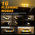 MIRUNNY Amber White Strobe Lights with Magnetic Base, 48 LED Wireless Rechargeable Emergency Strobe Beacon Light, 12V-24V Roof Top Flashing Light for Car Trucks Vehicles