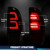 PIT66 LED Tail Lights Assembly, Compatible with Toyota Tacoma 2005-2015 Rear Lamp Left Driver And Right Passenger Side Clear Lens Black Housing w/White Light Bar