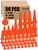 Innconee Hydraulic Oil Service Plugs Large Medium Small Sizes Multi Pack Rubber Drip Proof Hose Plugs Industrial Hydraulic Kit for Irrigation, 3 Sizes (56 Pcs,Orange)