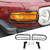 Car headlight guard, car turn signal guard, alloy turn signal headlight lampshade protector Compatible with Toyot@ Toyota Cruiser FJ 2007-2021 (Front fog lamp protection cover)