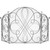 Best Choice Products 3-Panel 55x33in Solid Wrought Iron See-Through Metal Fireplace Screen, Spark Guard Safety Protector w/Decorative Scroll - Pewter
