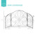 Best Choice Products 3-Panel 55x33in Solid Wrought Iron See-Through Metal Fireplace Screen, Spark Guard Safety Protector w/Decorative Scroll - Pewter