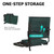 behairity Portable Stadium Seat for Bleachers with Back Support, Wide Padded Bleacher Chair with High Back and Thick Cushion for Adults, Folding Stadium Chair for Football Sports Events (Green)