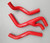 Silicone radiator Y hose for Honda CR125R CR 125 CR125 1998 1999 (RED)