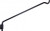 Erva Wrought Iron Extended Wall Bracket, Black, 20.75" L