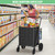 455lbs Shopping Cart for Groceries, Large Heavy Duty Grocery Cart on Wheels, Folding Dual Basket Utility Carts with Waterproof Liner, Shopping Carts for Transport, Laundry, Gift, Luggage