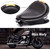 Black Leather Motorcycle Rivet Bobber Solo Seat Spring Base Plate Bracket Kit For Harley Sportster XL 883 1200 48 (Black-Rivet)