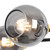 Yolsunes Lighting Fixture Replacement Globes Top Opening Smokey Black Glass Lamp Shades, Ideal for Chandelier/Pendant light/Ceiling light, 4.2cm(1.7") of socket base; 13cm(5.12") of globe width