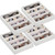 Amylove 4 Pcs Beige Sunglass Organizer Trays 4 Grids Velvet Glasses Holder Jewelry Display Organizer Eyeglasses Storage Box Drawer