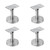 4pcs Adjustable 304 Stainless Handrail Brackets,Ground-Type Upright Column Support Bracket,Stairway Hardware Railing Brackets,with Mounting Screws for Home Decor Shopping Malls (Flat)