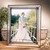 J Devlin Glass Art Pic 380-81HV Vintage Glass Picture Frame Tabletop 8 x 10 Photo
