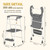 HBTower Kids 2 Steps Step Stool, Toddler Tower for Kitchen Counter Learning, Toddler Kitchen Stool Helper with Anti-Drop Safty Railing Kids Standing Folding Stepper(Gray)