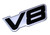ERPART V8 Embossed Black on Silver Highly Polished Real Aluminum Auto Emblem Badge Nameplate Compatible with Truck Car Automobile SUV Engine