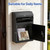 POCHAR Metal Wall Mount Locking Deposit Drop Box Safe - Heavy Duty Lock Box for Keys, Rent, Checks, Money, and Mail Envelopes (9.75” x 4.25” x 14.75”) (Black)