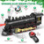 Hot Bee Train Set for Boys, Alloy Remote Control Train Toys with Steam Locomotive Cargo Cars Tracks, Trains with Realistic Smoke Sound Lights,Christmas Train Toys Gifts for 3 4 5 6 7 8+ Years Old Kids