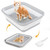 Maohegou Senior Cat Litter Box, Three Legged Arthritic Open Low Entry for Sick Frail Handicap Disabled Cats, Older Elderly Corner