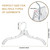 Quality Clear Plastic Hangers 24 Pack - Crystal Cut for Shirts, Suits, Coats, Dresses Hangers, Heavy Duty & Nonslip Design with Swivel Hook, 17 inches