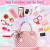 Realistic Girl Handbag Toy Set, Colorful Pretend Play Accessories, Includes Phone Wallet Makeup Toys, Perfect Birthday Gift for Girls（This product is available in multiple options.100mah Button Battery）