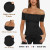 Fisoew Sports 2026 Summer Spring Women's Off-Shoulder Y2K Yoga Short-Sleeve T-shirt, High Elasticity, Solid Color, Slim Fit Basic Style, suitable for home, parties, commuting, travel,