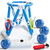 2-in-1 Pool Basketball Hoop & Ring Games, Summer Water Outdoor Party Pool Toys for Kids Ages 4-8, 8-12, Summer Outdoor Water Toys Pool Games for Adults and Family Birthday Pool Basketball Games Toys