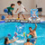 2-in-1 Pool Basketball Hoop & Ring Games, Summer Water Outdoor Party Pool Toys for Kids Ages 4-8, 8-12, Summer Outdoor Water Toys Pool Games for Adults and Family Birthday Pool Basketball Games Toys