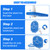 Dahivs Pool Basketball Hoop, Large Poolside Basketball Hoop for Swimming Pool Basketball Game, Water Basketball Hoops with Lengthen Sturdy Base for Kids Adults Summer Water Fun, 2 Balls and Pump.
