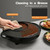 SNKOURIN Hot Pot with Grill 2 in 1, Multifunctional Smokeless Korean Barbecue Grill, Indoor Electric Hotpot Grill Combo, Capacity for 3-5 People, Non-stick Black 110v