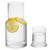 BlogBlog Bedside Water Carafe and Glass Set, Mouthwash Decanter, Water Pitcher Set for Nightstand (Clear)