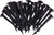 SKEMIX 50 Pack 4.5 Inch Plastic Garden Stakes, Heavy Duty Landscape Anchoring Spikes for Weed Fabric, Tarp, Tent, Edging & Ground Fixing, Black