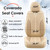 Coverado Seat Covers Front Seats, Waterproof Car Seat Covers, Luxury Leather Seat Covers for Cars, Automotive Seat Covers Leather Seat Cushion Protector Universal Fit Most Cars SUVs Trucks, Beige