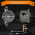 TINJO Gas Caddy Pump, Rotary Hand Oil Transfer Pump 10-55 Gallon Aluminum Hand Gas Fuel Diesel Transfer Pump Caddy for Non-Corrosive, Petroleum Based, Pumps Light to Medium Viscosity Oils 1.25" Outlet