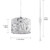IHENGYANLT 2 Pack Plug in Pendant Light, Hanging Light with 15Ft Clear Cord, On/Off Switch, Flower Fabric Lamp Shade, Hanging Light Fixture for Bedroom, Kitchen, Living Room, Dining Table