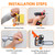 Attimal 2Pack Chainsaw Wall Mount & Hanger - Heavy-Duty Universal Chainsaw Holder with Protective Coating Space-Saving Garage/Workshop/Outdoor Storage Easy Install (Orange)