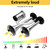 HK 12V 150db Air Horn Kit for Truck Car, Super Loud Train Horn for Truck, Dual Trumpet Air Horns with Compressor for Any 12V Vehicles Trucks Motorcycle Pickup Trains Cars Boats (Silver)
