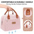 HOMESPON Insulated Lunch Bag for Women Men Adults Lunch Tote with Front Pocket Lunch Box Container Cooler Bag for Work Picnic (Pink)