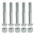 Camotokiit Grade 5 Shear Bolts for Rotary Cutters 1/2" x 3-1/2" with Nylock Nuts - 5 Pack (Grade 5:1/2" X 3-1/2")