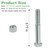 Camotokiit Grade 5 Shear Bolts for Rotary Cutters 1/2" x 3-1/2" with Nylock Nuts - 5 Pack (Grade 5:1/2" X 3-1/2")