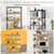Zebrabox 35x16 inch PVC Faux Wood Wire Rack Covers with12 Holders,Set of 6,Shelf Cover for Wire Shelving,Durable and Moisture-Resistant Shelves Cover for Store,Pantry,Kitchen,Removable Closet,Office