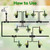 10PCS 5/16'' to 1/4'' Drip Irrigation Fittings with 4PCS Plug, Kalolary Quick Connect Drip Irrigation Part for 8/12mm to 4/7mm Tube 4 Way Anti-Leak Locked Splitter Fitting for Garden Irrigation System