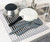 Surpahs 20.5 x 15.5 Inch Roll-Up Dish Drying Rack, Fits Across Sink Openings up to 19.5 Inches, Heavy-Duty Premium Silicone, Strong Support, Non-Slip, Heat-Resistant, Warm Gray