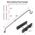 Monalife Deck Hook Railing Mount - Heavy Duty Metal Shepherds Hook Bracket for Outdoor Plant Hanger, Bird Feeder Hanger, Plant Hooks, Flower Baskets, Lanterns - 360° Rotating Pole, Extended Arm