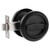PATIKIL Round Recessed Door Lock for 35-55 mm Thick Door Panel, Stainless Steel 304 Hidden Recessed Cup Door Handle, Furniture Pulls Latch Knob for Privacy Pocket Door, Black