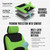 Automotive Seat Covers Green Universal Fit Combo Set with Steering Wheel Cover and Seat Belt Pad fits most Cars, SUVs, and Trucks (Airbag Compatible and Split Bench) FH Group FB030GREEN-COMBO