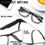 Hubeye TR90 Sports Reading Glasses for Men and Women Ultralight Flexible Anti-Blue Light Readers（Black+Red+Orange，2.5）