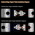 6 Pack Cabinet Door Hinge Repair Plates, Metal Cabinet Hinge Repair Replacement Kit, Cabinet Hinge Repair Brackets, Hinges Repair Fixing Plates with Screw for Kitchen Cupboard Door Locker Cabinet Door