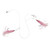 Uncle Mo’s Tackle - Fluke Flounder Hey Now Killer Hi-Lo Rig – Pink Mylar BUCKTAIL Teaser for Saltwater –Mustad Black Size 3/0 Octopus Hook - 30lb Heavy Duty Mono 2ft Long -Black Duo-Lock Snaps