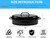 13 Inch Small Roasting Pan with Lid - Covered Oval Roaster - Enamel Carbon Steel Roaster Pot - Excellent Heat Distribution and Non-sticky - for Turkey Chicken Meat & Vegetables