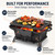 Hibachi Grill Outdoor, Portable Mini Charcoal Grill, Pre-Seasoned Cast Iron, Small Japanese Yakitori Tabletop Skillet Grill Stove for Outdoor Camping