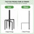 Surprizo 60" Shepherds Hooks for Outdoor, Extra Thick Bird Feeder Pole with 5 Prong Base, Adjustable Shepards Hook for Garden, Weddings, Hanging Plant
